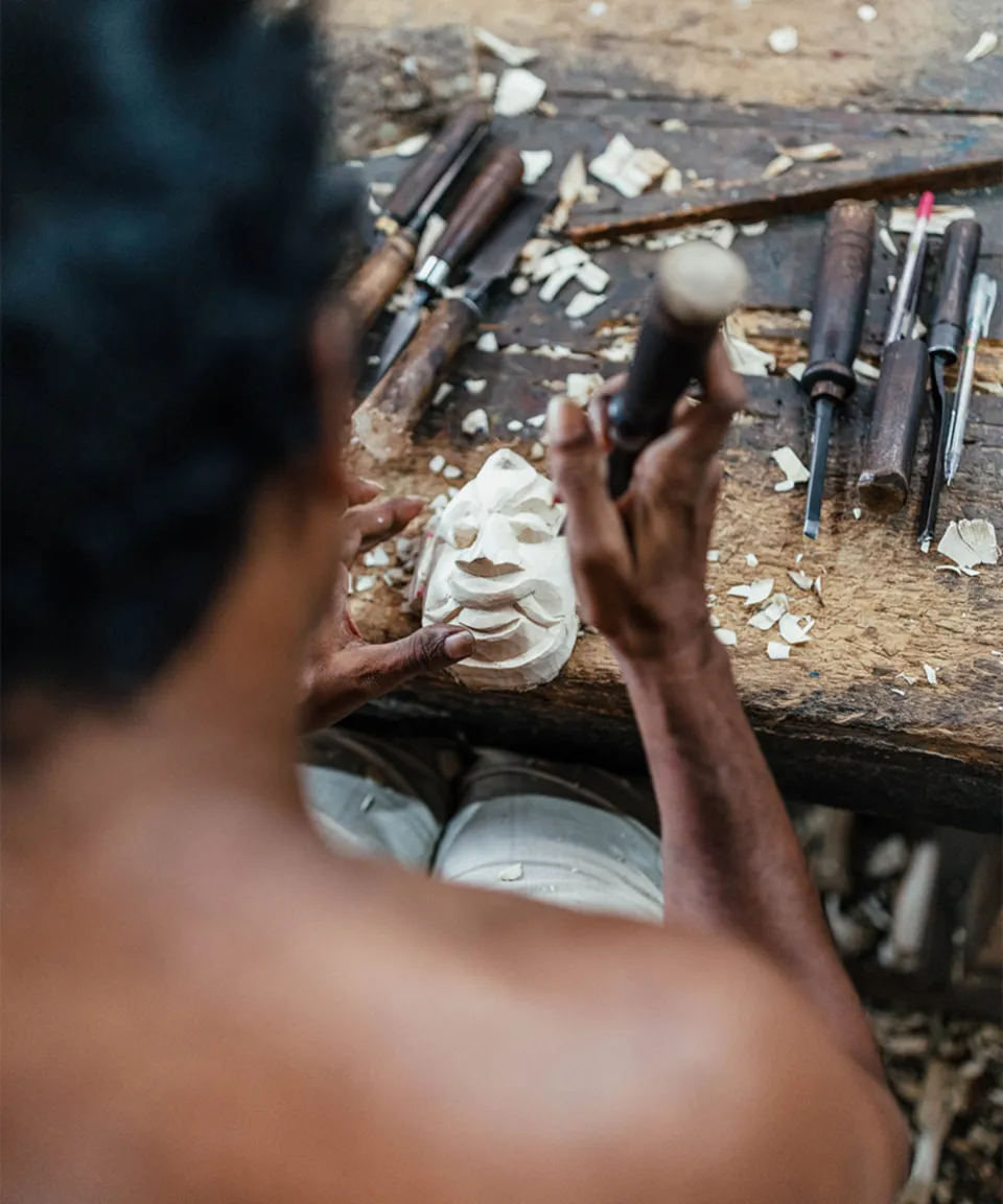 Traditional Mask Making - Memorable travel experience photo — gallery photograph 2