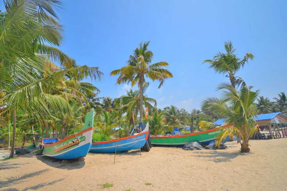 Beach time on Family Trip to Kerala with Little Ones