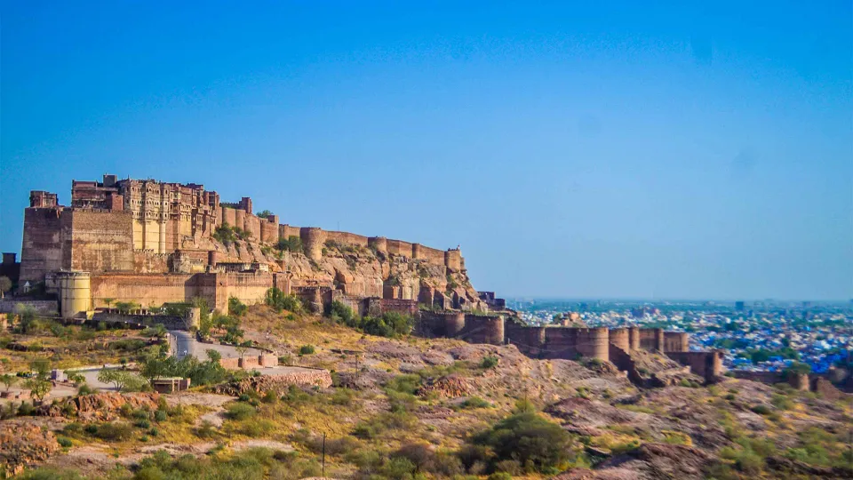 Jodhpur, Rajasthan’s ‘Blue City’, is a maze of alleys and dusty blue houses that seem — hero photograph