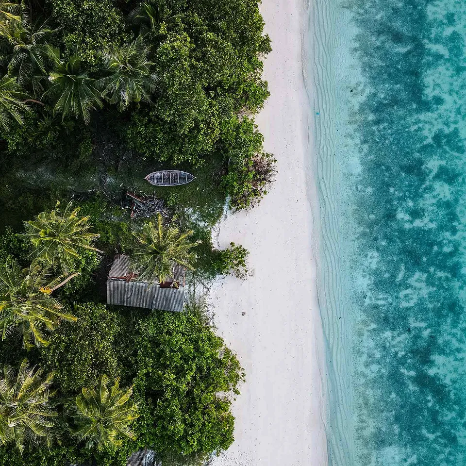 Maldives landscape panoramic view