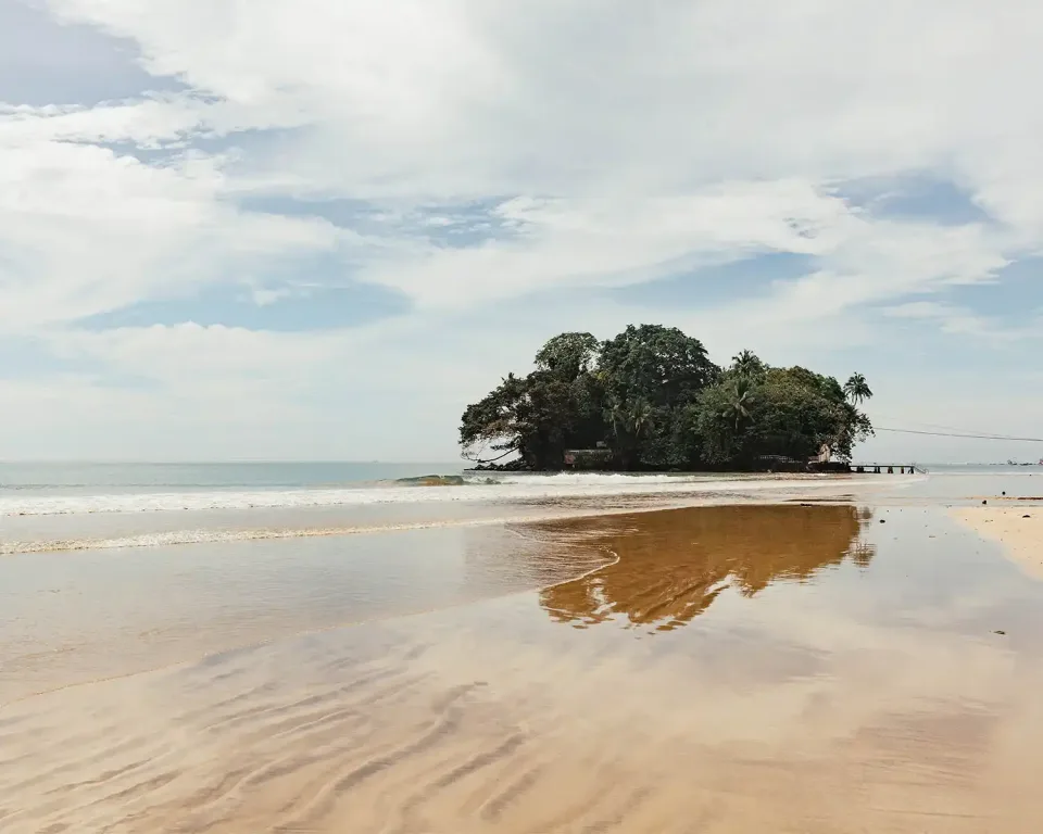 Small tropical island off the coast of Sri Lanka