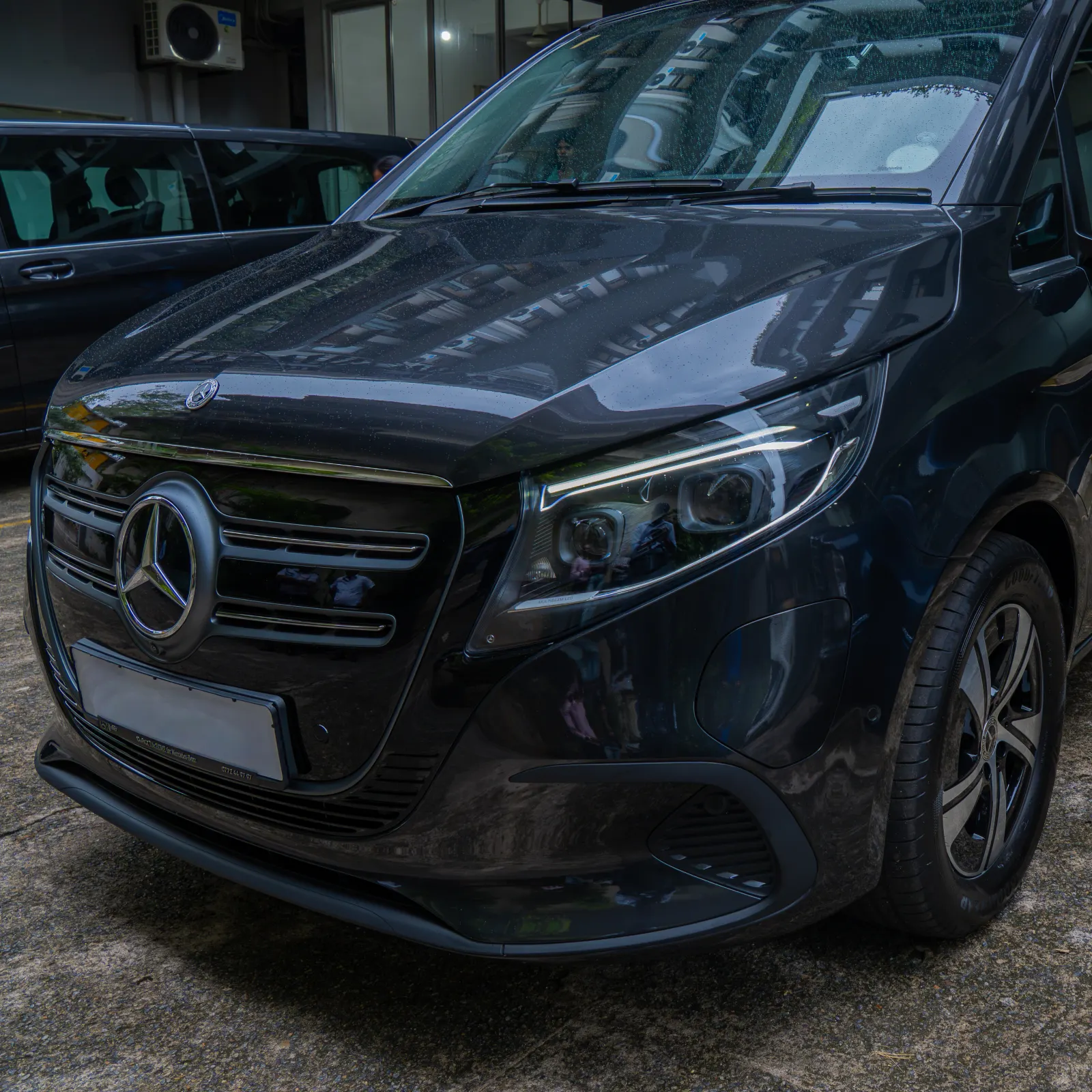 Electric Mercedes Vito EQ 300 used for private journeys in Sri Lanka