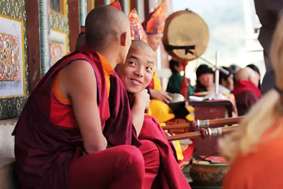 Bhutan destination preview in the mobile menu